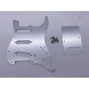 FD 11-Holes Aluminum Anodized Modern Style ST SSS single Vintage62 Guitar Pickguard Scratch Plate Fits for American/Mexican guitar guard board (rose gold)