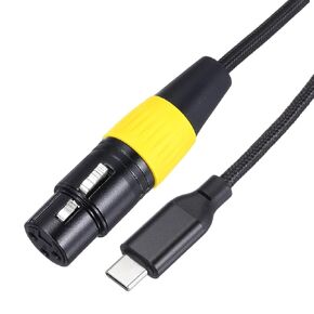 MECCANIXITY USB C to XLR Female Microphone Cable, Type-C to XLR Female Cord Connector Adapter for Smartphone Tablet, 10ft