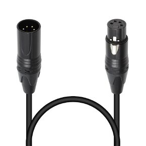 4-Pin XLR to XLR Extension Patch Cable 9.8 Feet,XLR 4 PIN Male to Female Microphone Cord, for Speaker,Microphone and Stage Light(Black,3M)