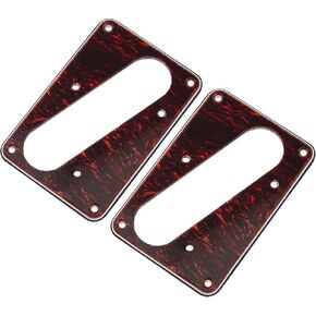 2Pcs Yootones Guitar Single Coil Pickup Mounting Ring Compatible with Humbucker Cover Plate Rings Electric Guitars (Tortoiseshell Red)