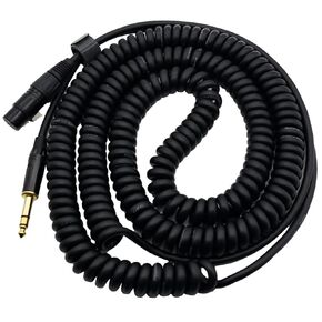 XLR Female to 1/4 Inch Coiled Cable TRS Jack Lead Balanced Signal Interconnect Coil Microphone Cable XLR to Quarter Inch(6.35mm) Curly Instrument Cable Stretchable 20 Feet