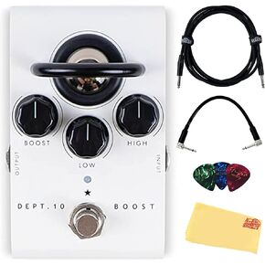 Blackstar Dept 10 Dual Distortion Pedal Bundle with Power Supply, Instrument Cable, Patch Cable, Picks, and Austin Bazaar Polishing Cloth