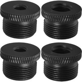 4PCS Tripod Adapter Screws 3/8 Female to 5/8 Male 1/4 Female to 5/8 Male Microphone Stand Adapters Stable Cantilever Stand Converter for Mounting Cameras Camcorders Black