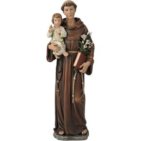 BC Catholic St. Anthony Statue, Blessed Figure, Religious Gift to Dad, Inspirational Home décor, 6" H, Renaissance Sculpture Handmade by Buildclassic
