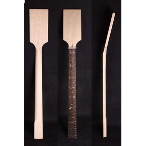 Yinfente Bass Guitar Neck 24Fret 34inch Canada Maple Rosewood Fretboard Paddle Head Vine Inlay