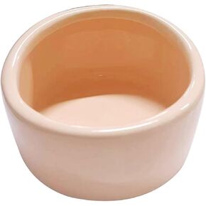PENCK Small Ceramic Hamster Food and Water Bowl Hedgehog Ferret Rat Gerbil Gerbil Chinchilla Guinea Pig Rabbit Dish Small Animal Food Water Feeder (Light Orange)