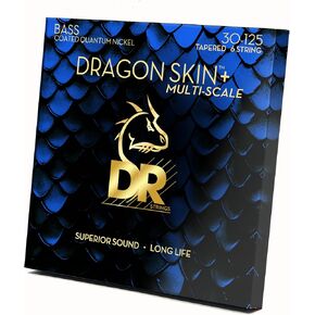 DRAGON SKIN+ - Coated Quantum Nickel Bass Strings – DBQ-40 – Superior Sound with Comfortable Feel & Long Life: Light 40-100