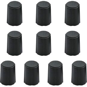 10pcs 6mm D-Type Potentiometer Control Knobs, Black Electric Guitar Volume Tone Control Knobs