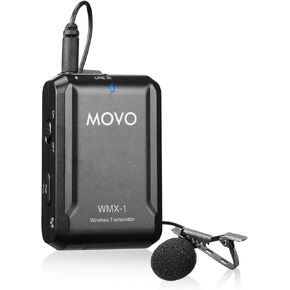 Movo WMX-1-TX 2.4GHz Wireless Lavalier Microphone, Transmitter, Crystal Clear Audio, 1-Year Warranty