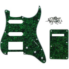 11 Hole Aged White Strat HSS Pickguard Guitar BackPlate Set For Fender US/Mexico Made Standard Stratocaster Guitar Part