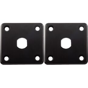 Musiclily Pro Plastic Input Jack Plate Square Output Socket Jackplates for Epiphone LP Style Electric Guitar, Cream (Set of 2)