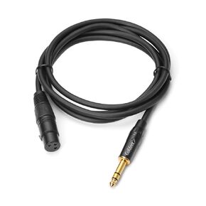 2 Pack 9.8Ft XLR Female to 6.35mm TRS Cable, XLR to 1/4" XLR to 6.35mm Male Adapter Balanced 1/4" TRS to XLR Microphone Cable for Microphone,Speakers,Guitar,Mixer