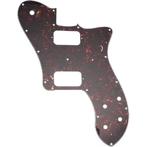 Musiclily Pro 15 Holes Uncovered HH Guitar Pickguard for Mexico Fender 72 Tele Deluxe Style Electric Guitar, 3Ply Aged White