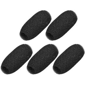 uxcell 10PCS Sponge Foam Mic Cover Conference Microphone Windscreen Shield Protection Black 50mm Long