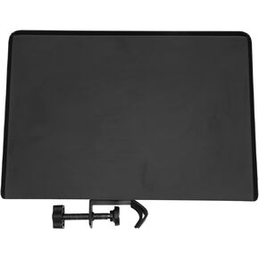 FrameworksCases Microphone Stand Clamp On Utility Shelf Metal 10lb Black 11x15