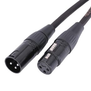 Tone Vault Audio & Media XLR Cables 25ft (2Pack), XLR Male to Female Mic Cable, 3 Pin Spiral Copper Duel 100% Shielded Microphone Cable with Oxygen Free Copper (OFC) Mic Cord for Amplifiers & Speakers