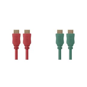 كابل Monoprice HDMI عالي السرعة - 6 أقدام - أحمر، 4K@60 هرتز، HDR، 18 جيجابت في الثانية، YUV 4:4:4، 28AWG - سلسلة مختارة