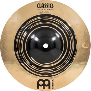 Meinl Cymbals Classics Custom Dual 10" Splash Cymbal for Drum Set, Dark/Brilliant — Made in Germany — B12 Bronze, 2-Year Warranty, (CC10DUS)
