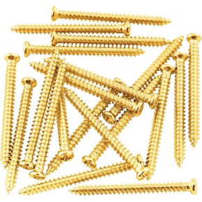 Musiclily Basic 2.8x32mm Metal Metric Thread P90 Style Pickup Mounting Screws, Black (Set of 20)