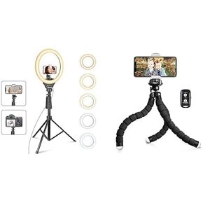 UBeesize 12'' Selfie Ring Light withPhone Tripod Pro S