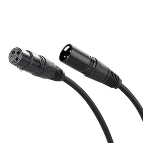 كابل ميكروفون XLR ذكر إلى أنثى، خط مزج احترافي متوازن XLR إلى XLR سلك ميكروفون لخلاط سماعات الميكروفون واستوديو التسجيل والبودكاست والأجهزة الاحترافية - 6.5 قدم