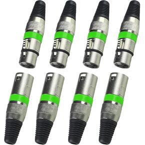 موصل كابل XLR ذو 3 سنون ذكر وأنثى لسلك إشارة DMX أو موصل ميكروفون خلاط الصوت (غلاف معدني 4 مجموعات باللون الأزرق) in Kuwait