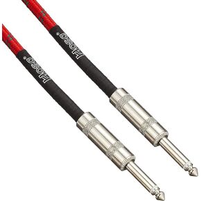 Hosa 3GT-18C1 Cloth Guitar Cable, Blue/White/Black