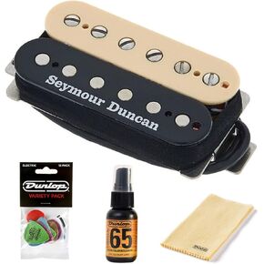 Seymour Duncan SH-2n Jazz Model Humbucker Neck Pickup - Bundled with Dunlop Variety Pick Pack and Polishing Kit (Black)