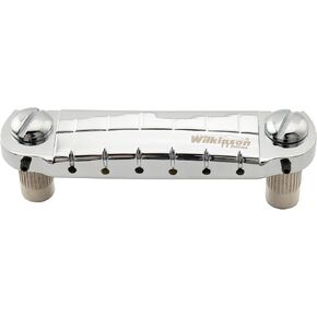 Wilkinson M Series 52mm (2-3/64 inch) String Spacing Pre-set Wraparound Bridge for Les Paul SG Junior Special Style Electric Guitar, Black