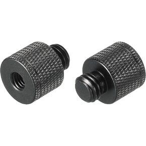 MECCANIXITY Mic Stand Adapter M8 Female to 3/8 Male Camera Screw Thread Adapter for Microphone Tripod Stand Black 2 Pack in Kuwait