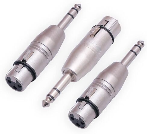 XLR أنثى إلى 1/4 بوصة TRS ستيريو جاك التوصيل محول كابل متوازن - 3Pack in Kuwait
