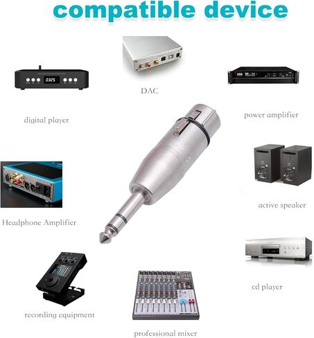 XLR أنثى إلى 1/4 بوصة TRS ستيريو جاك التوصيل محول كابل متوازن - 3Pack in Kuwait