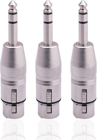 XLR أنثى إلى 1/4 بوصة TRS ستيريو جاك التوصيل محول كابل متوازن - 3Pack in Kuwait