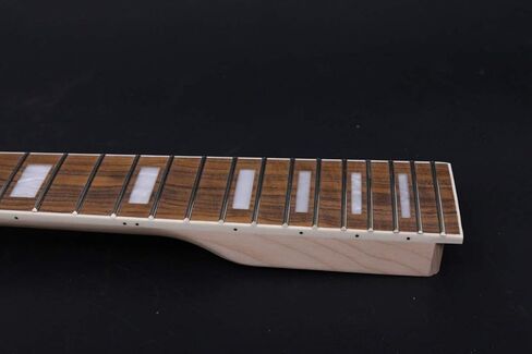 غيتار كهربائي Yinfente برقبة 22 فريت 24.75 بوصة من خشب القيقب وخشب الورد ولوحة جيتار كهربائية بديلة برأس ملزم in Kuwait