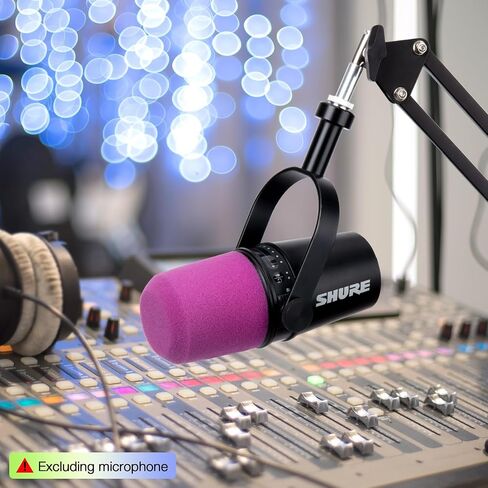 MV7 Pop Filter for Shure Mic - Microphone Cover Compatible with Shure mv7, Soundproofing Noise Reduction, Improving Sound Quality, Pop Filter for Shure Microphone by SUNMON（Purple） in Saudi Arabia