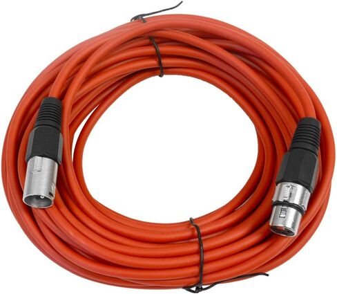 SEISMIC AUDIO - SAXLX-50 - كابل ميكروفون XLR أحمر بطول 50 بوصة ذكر إلى أنثى XLR - متوازن - سلك تصحيح بطول 50 قدم in Saudi Arabia