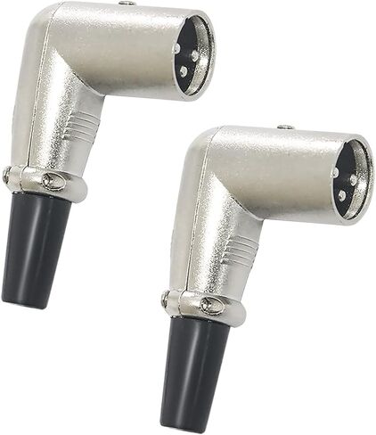 Right Angle XLR, 90 Degree XLR Cable,3 Pin Microphone Elbow,Pro Audio DJ XLR Male and Female Connectors (2 Male and 2 Female) in Kuwait