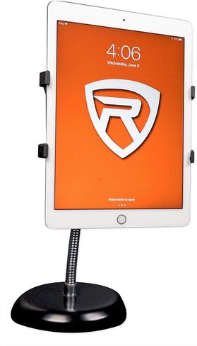 حامل ميكروفون مكتبي من Rockville RDMS6 Studio مع رقبة معقوفة مقاس 11.8 بوصة + قاعدة مرجحة مستديرة، أسود in Saudi Arabia