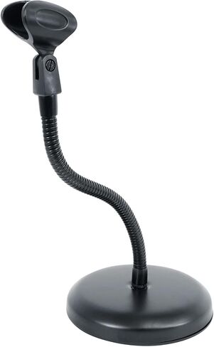 Rockville RDMS6 Studio Desktop Mic Stand w 11.8" Gooseneck+Round Weighted Base, Black in Saudi Arabia