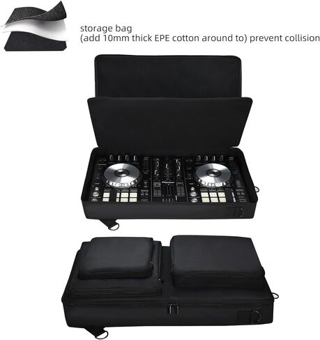 حقيبة سفر لـ Pioneer DDJ SR2 /SR/DDJ 202 /S4 Mk3 DDJ-REV1 / Mixtrack Platinum FX وHercules Inpulse 500 مع حزام كتف متوافق مع وحدة تحكم DJ مقاس 22.44 * 13.7 * 3.15 بوصة in Saudi Arabia