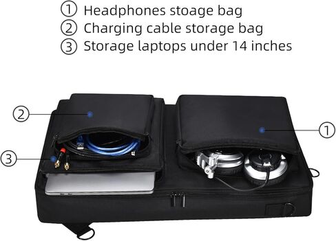 حقيبة سفر لـ Pioneer DDJ SR2 /SR/DDJ 202 /S4 Mk3 DDJ-REV1 / Mixtrack Platinum FX وHercules Inpulse 500 مع حزام كتف متوافق مع وحدة تحكم DJ مقاس 22.44 * 13.7 * 3.15 بوصة in Saudi Arabia