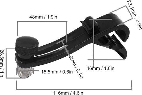 Drum Microphone Clip, 4pcs Adjustable Drum Microphone Clamps Shockproof Securing Clamp Mount Holder Drum Rim Mic Clips Musical Instrument Supplies in Saudi Arabia