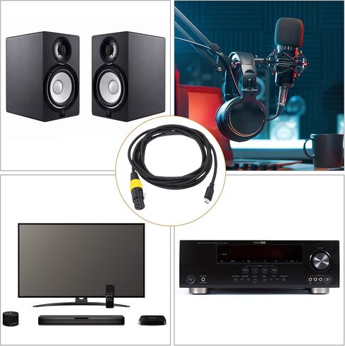 كابل ميكروفون أنثى من MECCANIXITY USB C إلى XLR أنثى، محول موصل سلك أنثى من النوع C إلى XLR للهواتف الذكية اللوحية، 10 أقدام in Kuwait