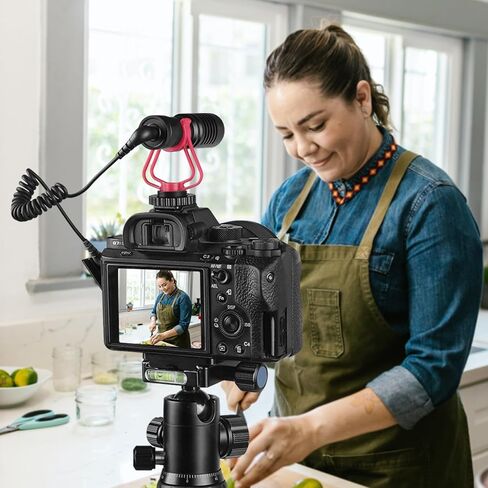 كابل ملف ميكروفون Geekria for Creators 3.5 مم TRS إلى TRS بطول 1.6 قدم / 50 سم، متوافق مع Rode SC2، VideoMic، VideoMicro، VideoMic GO II، كاميرا توصيل ميكروفون لاسلكية GO II، سلك ميكروفون (أسود) in Saudi Arabia