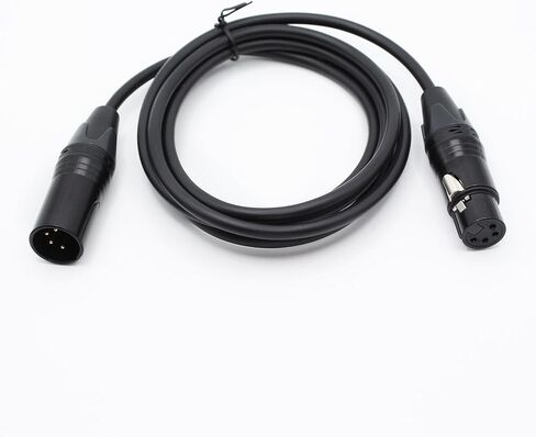 4-Pin XLR to XLR Extension Patch Cable 9.8 Feet,XLR 4 PIN Male to Female Microphone Cord, for Speaker,Microphone and Stage Light(Black,3M) in Saudi Arabia