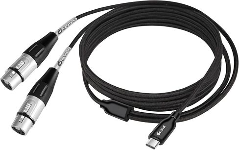 كابل تسجيل Devinal أنثى XLR إلى USB C، كابل إدخال ميكروفون مزدوج غير متوازن XLR أنثى إلى USB من النوع C متوافق مع هاتف Samsung Google Huawei Xiaomi الذكي أو MacBook، إلخ 3.3 قدم in Kuwait