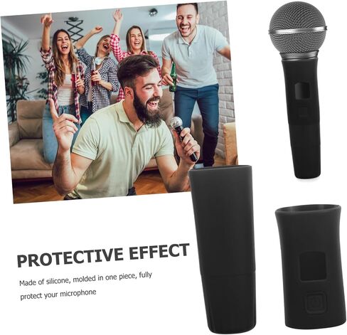 ibasenice 1 Set Microphone Protective Case Cordless Handheld Microphone Handle Cover Microphone Handle Sleeve Mic Cover Mic Handle Cover Handles Mics Mic Sleeve Wireless Generous in Saudi Arabia