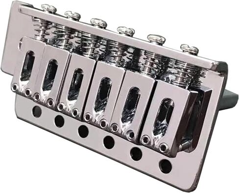 Electric Guitar Bridge Tremolo System Set with 6mm whammy Bar for 6 String Strat Guitar Tailpiece Replacement,Chrome 52.5mm in Saudi Arabia