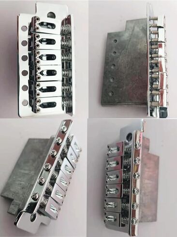 Electric Guitar Bridge Tremolo System Set with 6mm whammy Bar for 6 String Strat Guitar Tailpiece Replacement,Chrome 52.5mm in Saudi Arabia