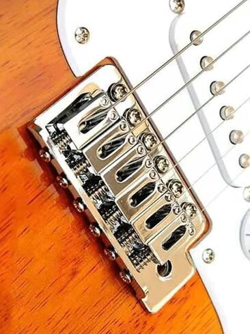 Electric Guitar Bridge Tremolo System Set with 6mm whammy Bar for 6 String Strat Guitar Tailpiece Replacement,Chrome 52.5mm in Saudi Arabia